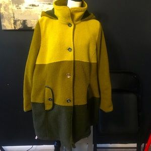 Susan Graver - Warm Colorblock Fleece Jacket Coat with hood attached